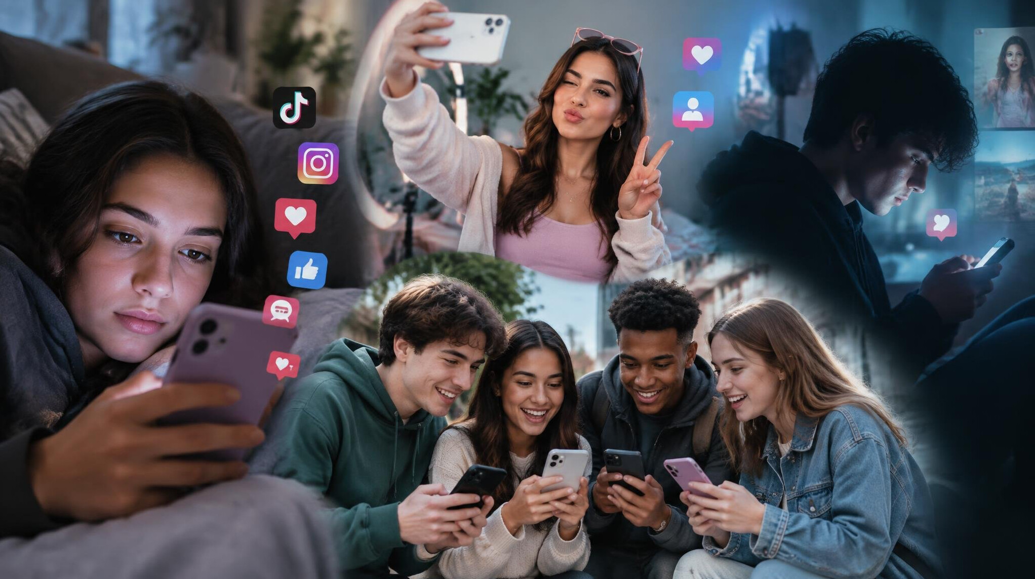 person scrolling social media