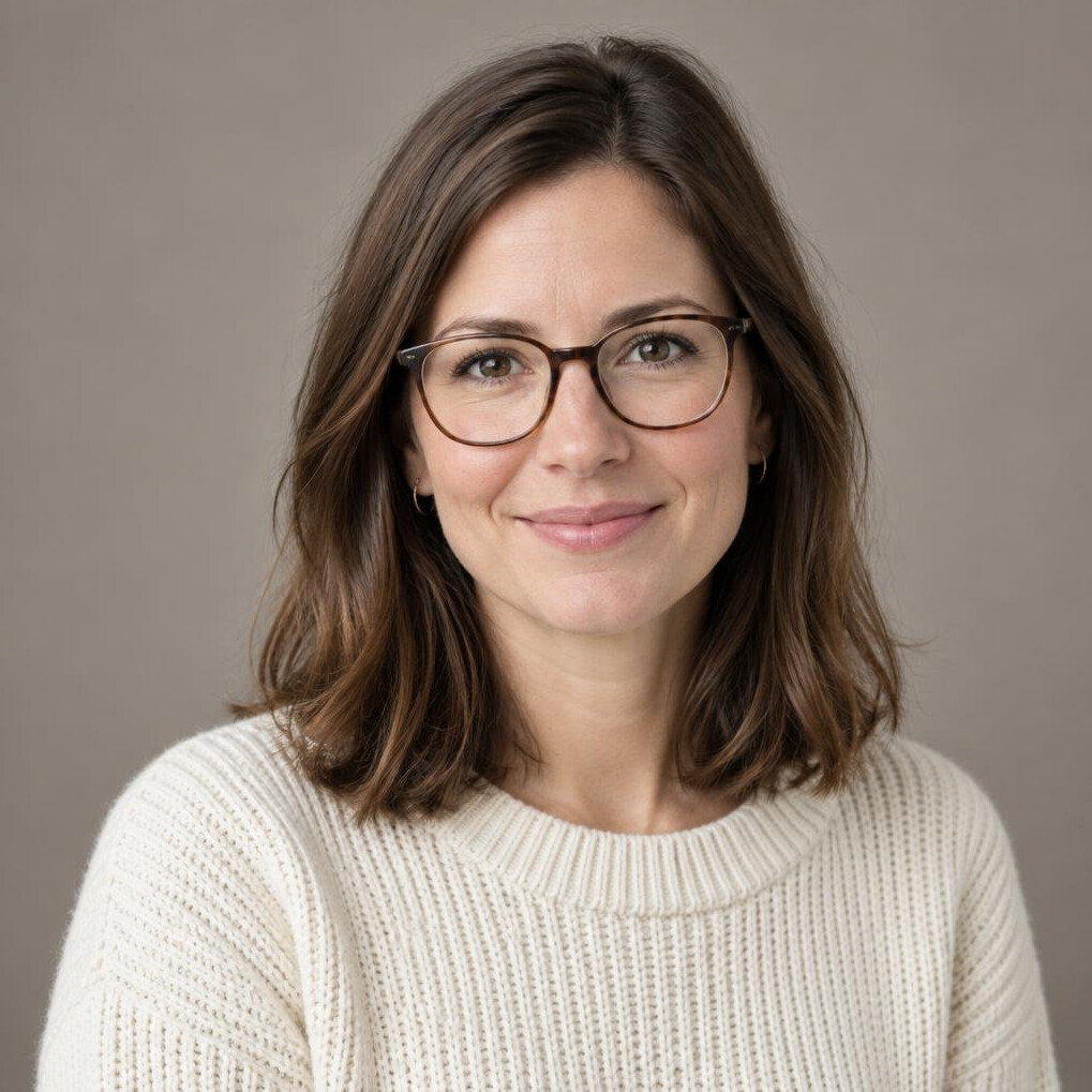 Studio portrait of a young German woman researcher